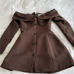 The Ultimate Muse Button Up Mini Dress | Chocolate Brown